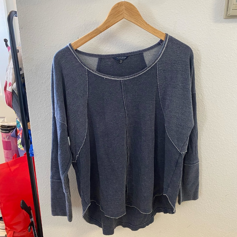 Lucky Brand Blue Long Sleeve Top